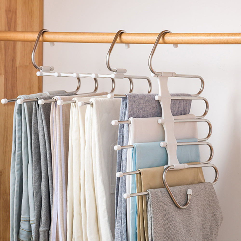 5-in-1 Closet Organiser Hanger – Space Saver for Clothes