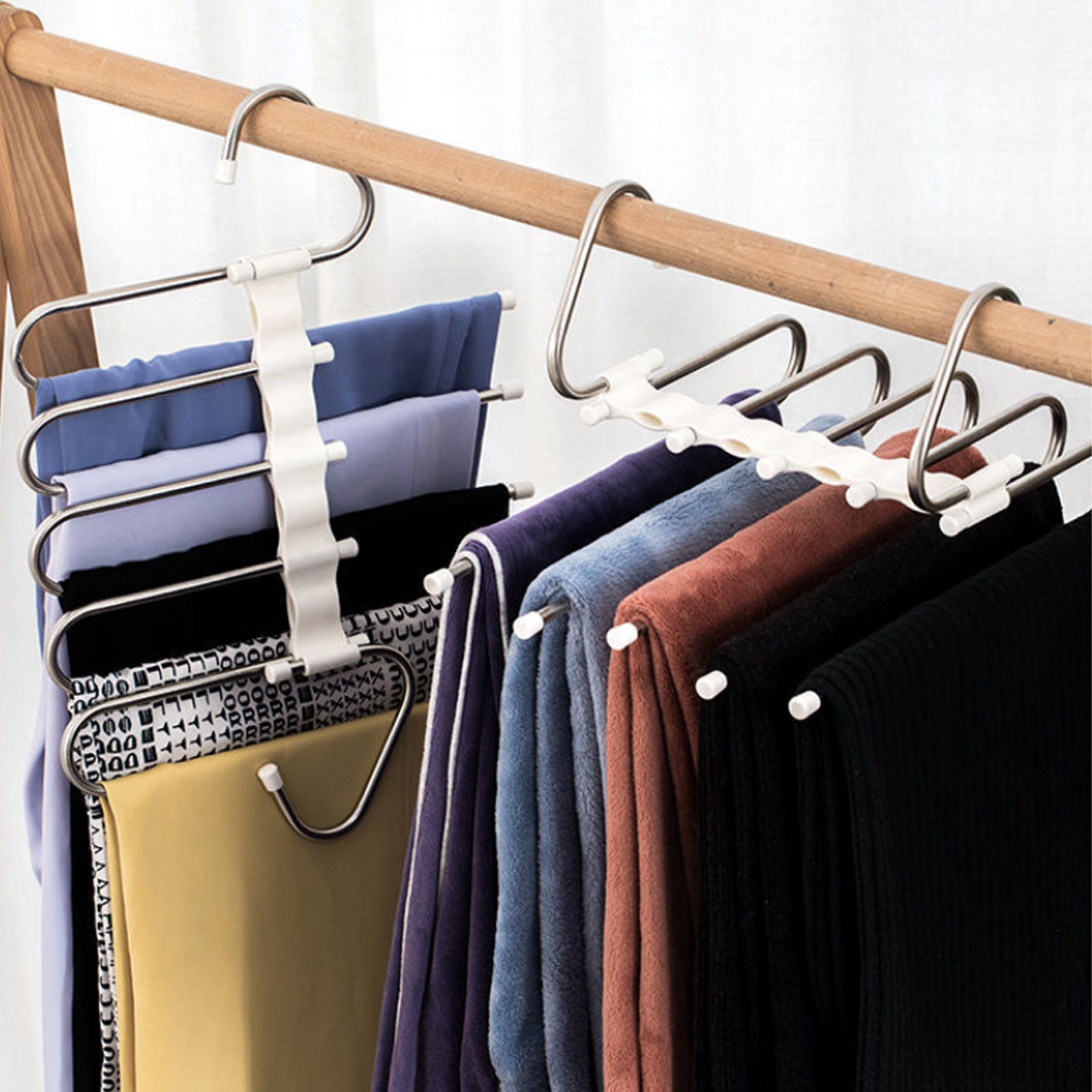 5-in-1 Closet Organiser Hanger – Space Saver for Clothes